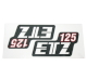 Szerszámfedélfelirat ETZ125  2 db/pár